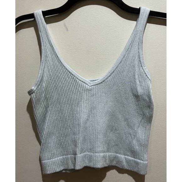 Urban Outfitters Out from Under Cropped V-Neck Tank Top Ribbed ~ Medium - Picture 1 of 5